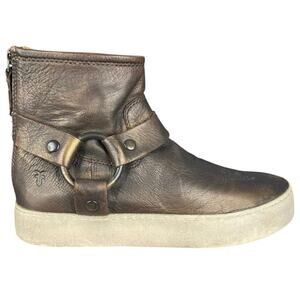 Frye Women’s Lena Bronze Leather Harness Boot Size US 6